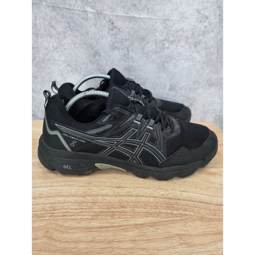 ASICS Gel-Venture 8 Trail Running Shoes Mens 11.5 Black Hiking Sneakers 1011B396